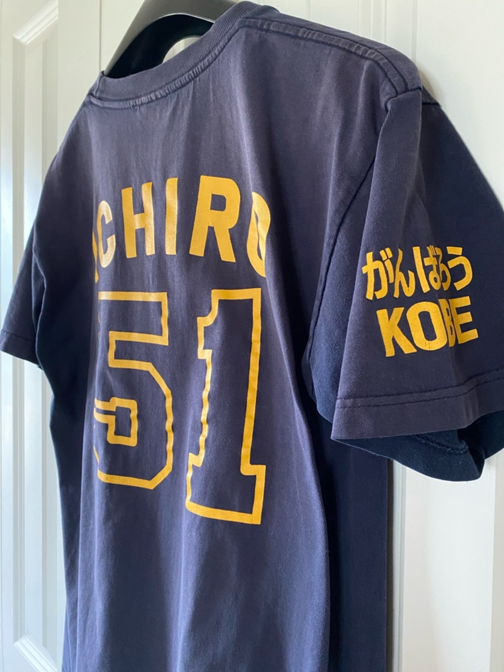 Ichiro #51 ORIX Buffaloes Japan Baseball T-Shirt Mens L Navy Blue Vintage Style - Picture 10 of 14